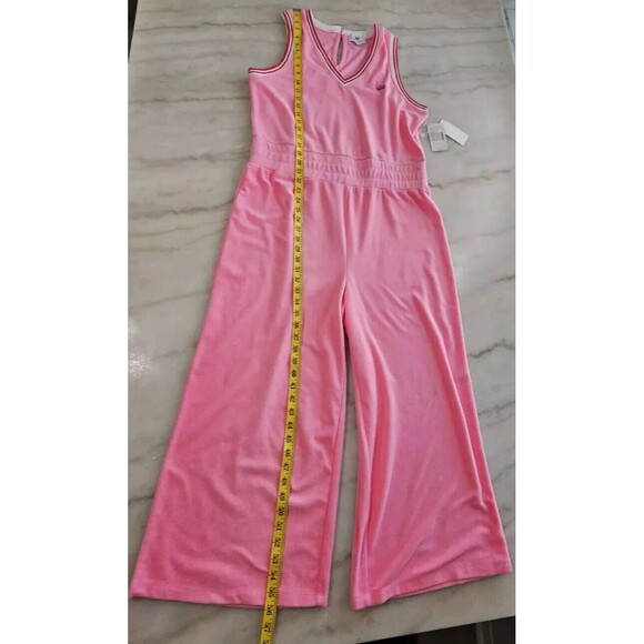 NWT Juicy Couture Light PINK Terry Capri Length Jumpsuit, New - Picture 6 of 16